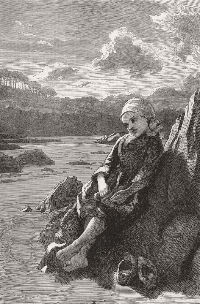 CHILDREN. Petite Marie 1872 old antique vintage print picture